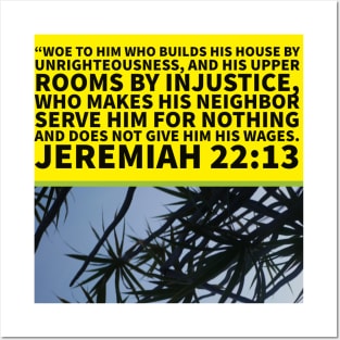 7Sparrows Justice - Jeremiah 22:13 Posters and Art